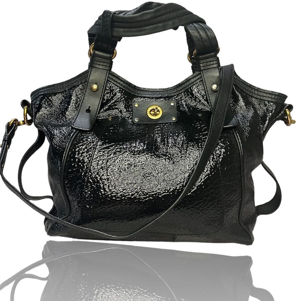 MARC JACOBS BLACK SEQUIN LEATHER HANDBAG VINTAGE